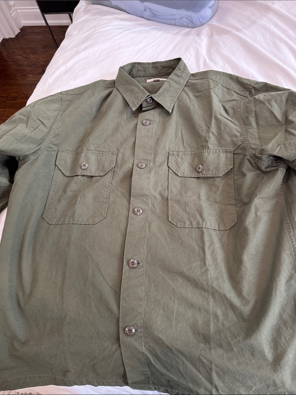 Wallace & Barnes Classic Olive Utility military Shirt Jacket - Men